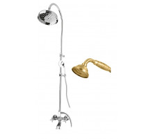 Душевая стойка со смесителем, с изливом, верхним и ручным душем CEZARES LORD-CVD-02-M