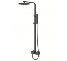 Душевая стойка со смесителем для ванны верхним и ручным душем BelBagno LUCE LUC-VSCM-NERO