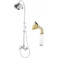 Душевая стойка со смесителем, верхним и ручным душем CEZARES GOLF-CD-03/24-Bi