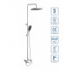 Душевая стойка со смесителем и изливом BelBagno DUE-VSCM-CRM, хром глянцевый
