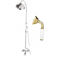 Душевая стойка со смесителем, с изливом, верхним и ручным душем CEZARES GOLF-CVD-03/24-Bi