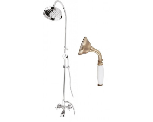 Душевая стойка со смесителем, с изливом, верхним и ручным душем CEZARES GOLF-CVD-02-Bi