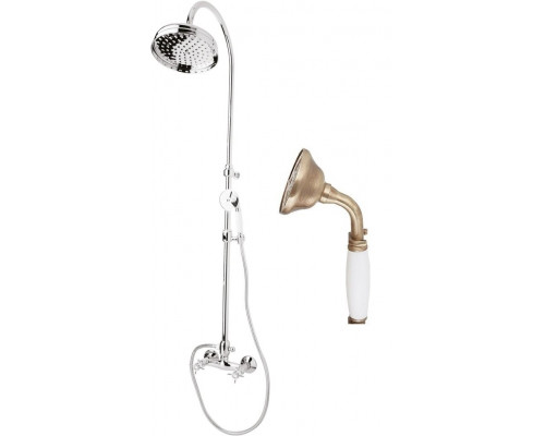 Душевая стойка со смесителем, верхним и ручным душем CEZARES LORD-CD-02-Bi