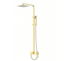 Душевая стойка со смесителем для ванны верхним и ручным душем BelBagno LUCE LUC-VSCM-ORO