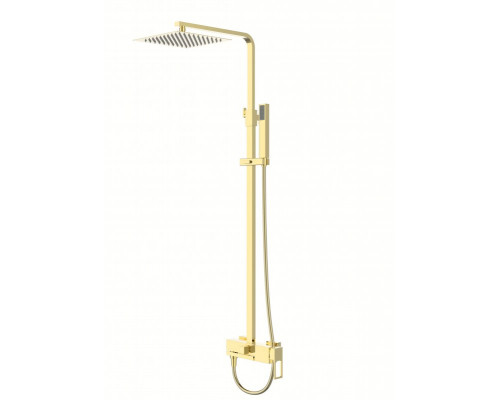 Душевая стойка со смесителем для ванны верхним и ручным душем BelBagno LUCE LUC-VSCM-ORO