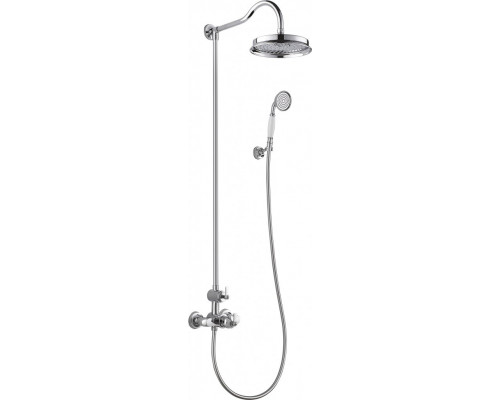 Душевая стойка с термостатическим смесителем, с ручным и верхним душем CEZARES LIBERTY-F-CD-T-01