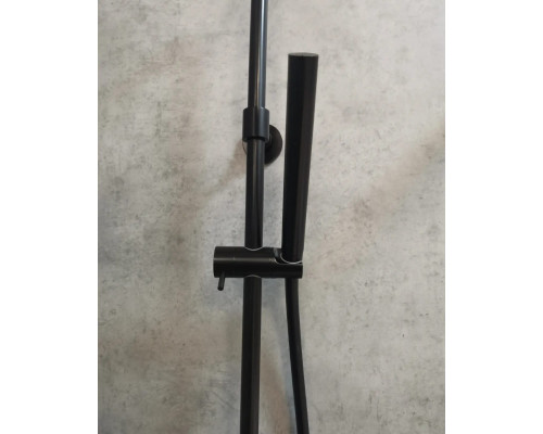 Душевая стойка со смесителем для ванны CEZARES ECO-CVD-NOP чёрный матовый