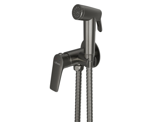 Гигиенический душ со смесителем CEZARES LINER-DIF-GM оружейная сталь