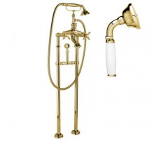 Напольный смеситель для ванны с ручным душем и шлангом 150 см CEZARES NOSTALGIA-VDPS-03/24-Bi