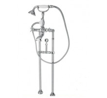 Напольный смеситель для ванны с ручным душем и кронштейном для слива-перелива CEZARES LORD-VDPS-01-Bi