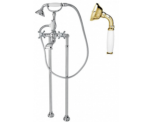Напольный смеситель для ванны с ручным душем, шлангом 150 см CEZARES GOLF-VDP-03/24-Bi