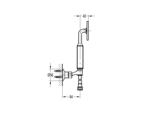Ручной душ со шлангом и держателем CEZARES ECO-KD-01