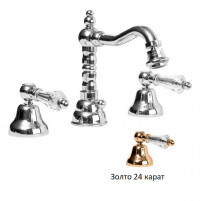 Смеситель для биде на три отверстия с донным клапаном CEZARES DIAMOND-BBS2-03/24-Sw