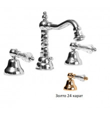 Смеситель для биде на три отверстия с донным клапаном CEZARES DIAMOND-BBS2-03/24-Sw