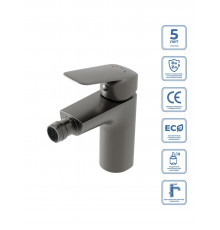 Смеситель для биде без донного клапана BelBagno DUE-BD-GM-W0, оружейная сталь