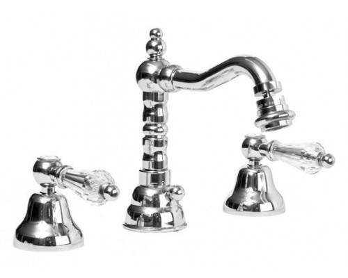 Смеситель для биде на три отверстия с донным клапаном CEZARES DIAMOND-BBS2-01-Sw