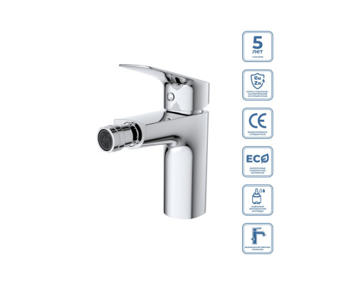 Смеситель для биде без донного клапана BelBagno DUE-BD-CRM-W0