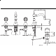 Смеситель для биде на три отверстия Cezares ATLANTIS-BBS2-02-Sw/M