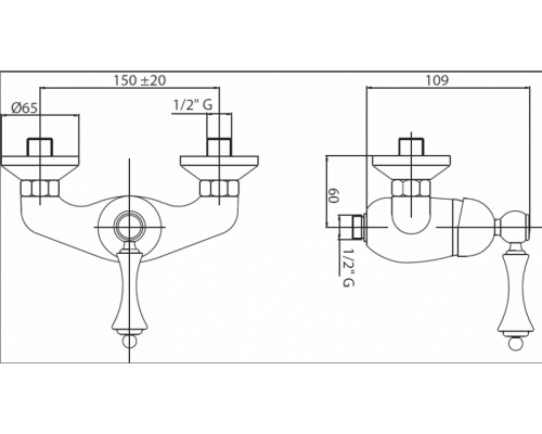 Смеситель для душа CEZARES MARGOT-DM-02-M