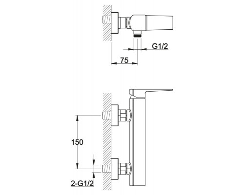 Смеситель для душа ARLIE ARL-ESDM-CRM