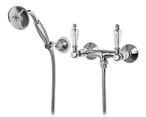 Смеситель для душа с ручным душем шлангом 150см и держателем CEZARES DIAMOND-D-01-Sw