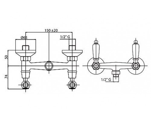 Смеситель для душа CEZARES FIRST-DS-02-Bi