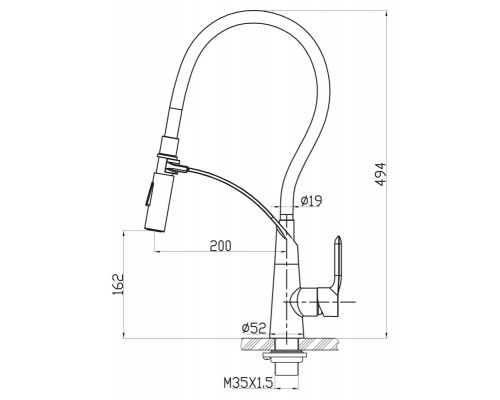 Смеситель для кухни  BB-LAM36-IN