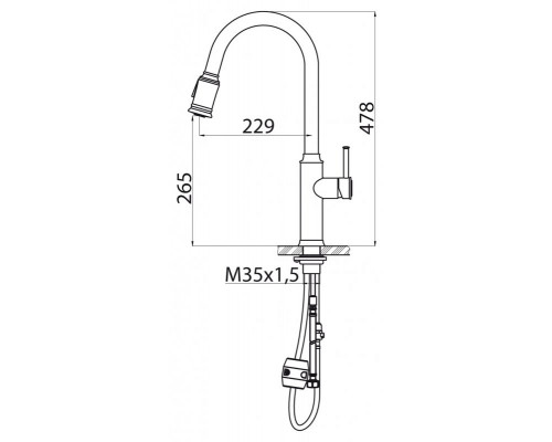Смеситель для кухни BelBagno BB-LAM58-IN