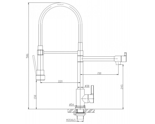 Смеситель для кухни BelBagno BB-LAM50-IN