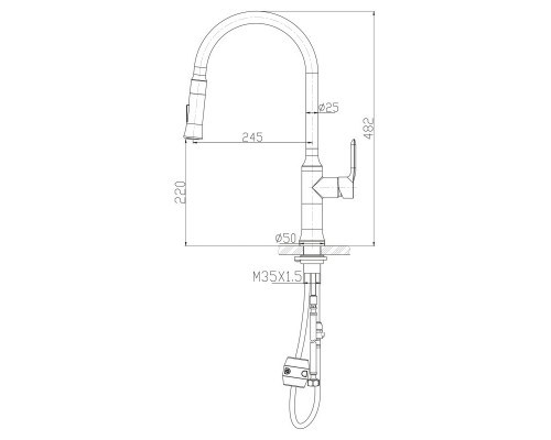 Смеситель для кухни BB-LAM38-IN
