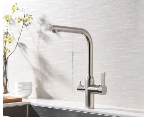 Смеситель для кухни с краном для питьевой воды, нержавеющая сталь BelBagno BB-LAM57-IN