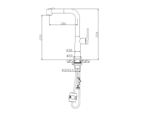 Смеситель для кухни нержавеющая сталь BelBagno BB-LAM60-IN