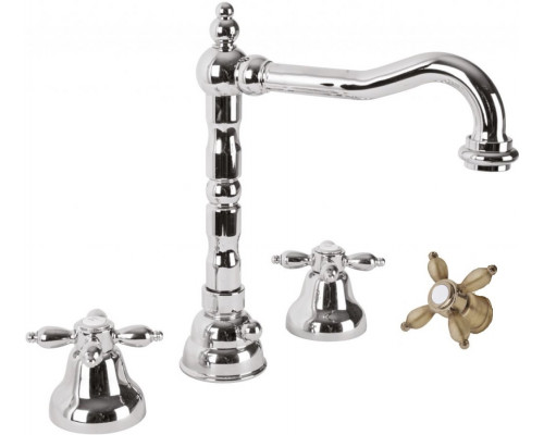 Смеситель для раковины на три отверстия CEZARES NOSTALGIA-BLS2-02