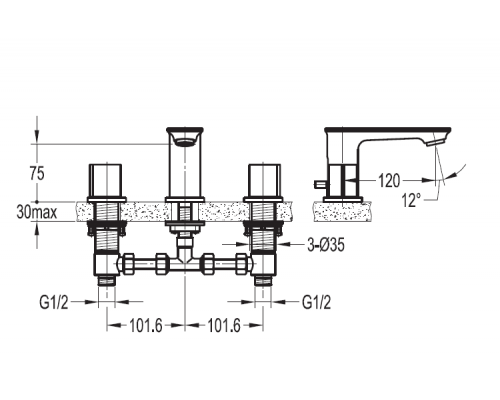 Смеситель для раковины CEZARES CITY-BLS-01