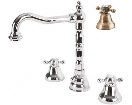 Смеситель для раковины на три отверстия CEZARES GOLF-BLS2-02