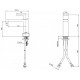 Смеситель для раковины CEZARES UNIKA-LSM1-03/24-W0 без донного клапана
