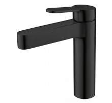 Смеситель для раковины без донного клапана нержавеющая сталь BelBagno DELTA DEL-LVM-NERO чёрный матовый