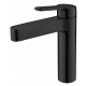 Смеситель для раковины без донного клапана нержавеющая сталь BelBagno DELTA DEL-LVM-NERO чёрный матовый