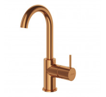 Смеситель для раковины однорычажный c тонкой ручкой, с донным клапаном CEZARES LEAF-LSM-A-L-SS Sunset