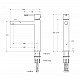 Смеситель для накладной раковины без донного клапана CEZARES RELAX-LC2-IN-W0