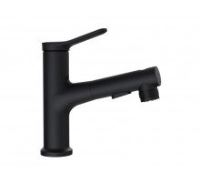 Смеситель для раковины без донного клапана с выдвижным изливом BelBagno BB-LVMD-NERO-W0 черный матовый