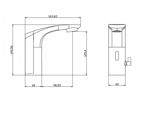 Электронный смеситель для раковины BelBagno ACQUA-ELV-CRM
