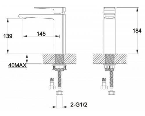 Смеситель на раковину ARLIE ARL-LVMA-CRM