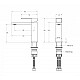 Смеситель для раковины без донного клапана CEZARES SLIDER-LS-01-W0