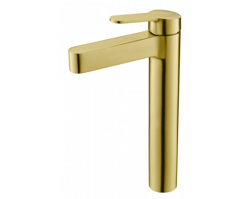 Смеситель для раковины без донного клапана нержавеющая сталь BelBagno DELTA DEL-LMC-BORO Брашированное золото