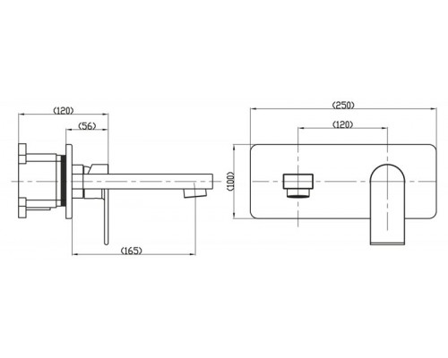 Смеситель для раковины встраиваемый NOVA NOV-BLVM-IN