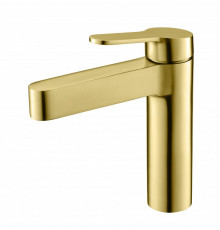 Смеситель для раковины без донного клапана нержавеющая сталь BelBagno DELTA DEL-LVM-BORO Брашированное золото