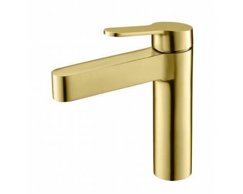 Смеситель для раковины без донного клапана нержавеющая сталь BelBagno DELTA DEL-LVM-BORO Брашированное золото