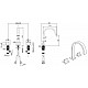 Смеситель для раковины на 3 отверстия CEZARES UNIKA-BLS2-BIO-W0