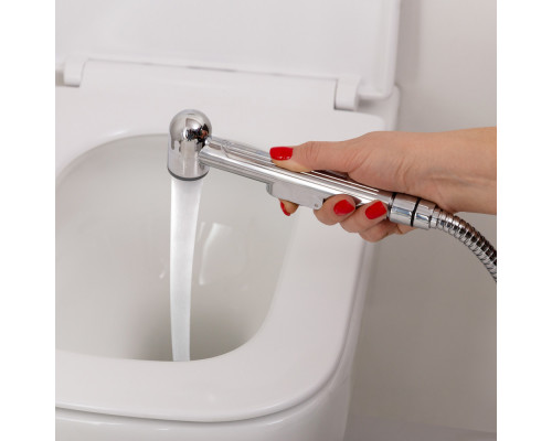 Смеситель для раковины без донного клапана с гигиеническим душем BelBagno DUE-LVM/HGN-CRM-W0